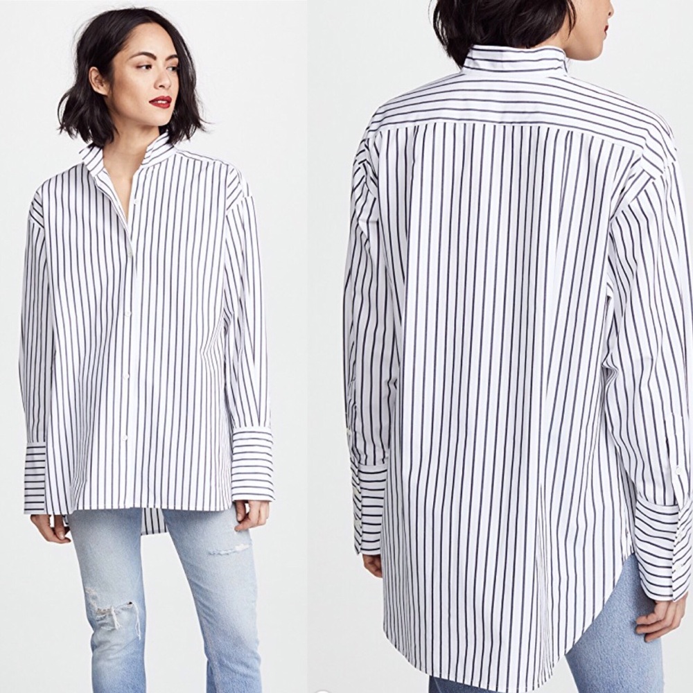 FRAME Denim | Clean Collared Shirt Button Down L